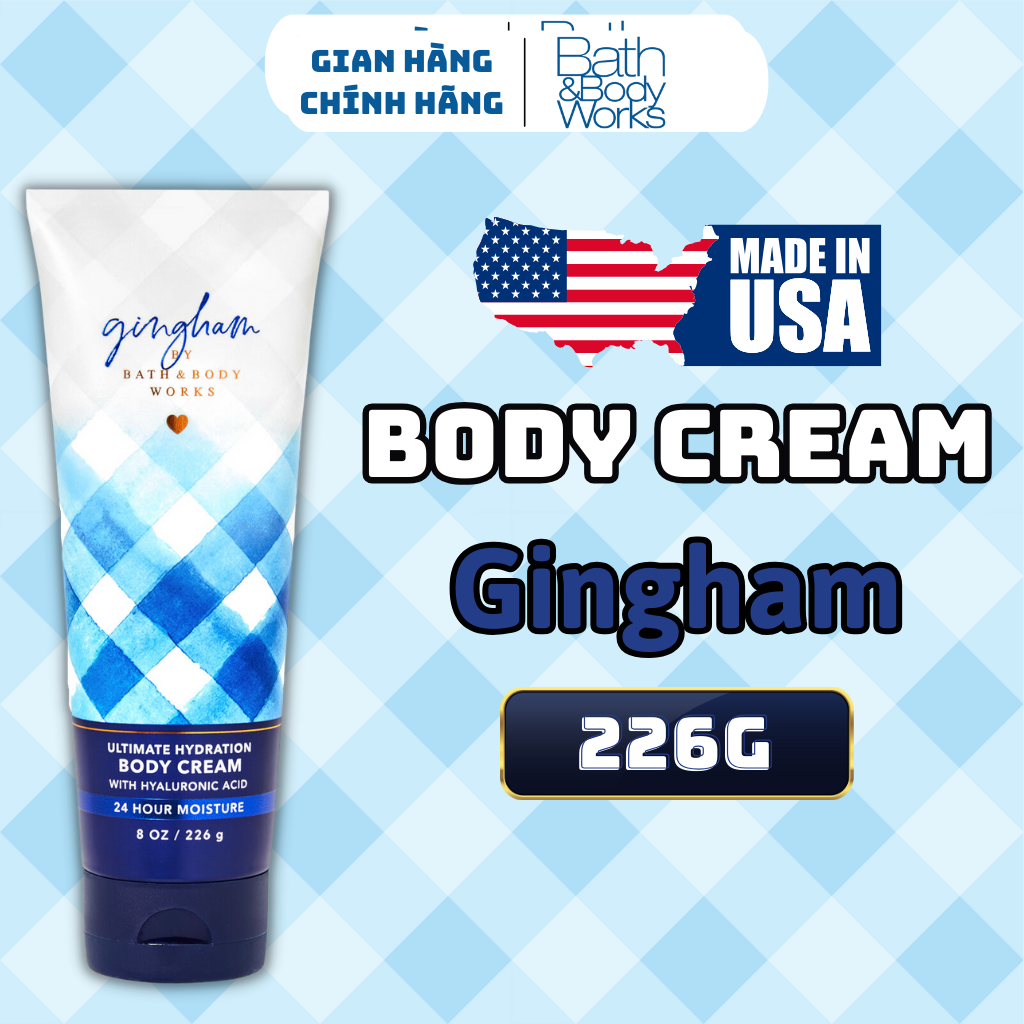Body Mist Bath And Body Works Nam Nữ Chính Hãng Gingham, Xịt Thơm Body Toàn Thân Hương Nước Hoa 236ml