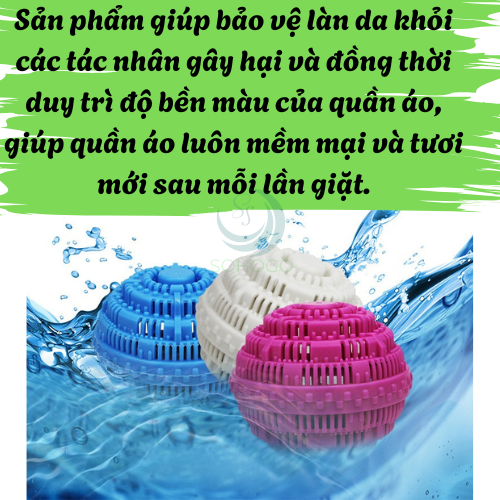 Bộ 2 Bóng Giặt Cầu Gai 11Cm Hỗ Trợ Giặt Đồ Siêu Sạch Chống Nhăn Quần Áo Bóng giặt quần áo, Banh giặt quần áo chống nhăn cỡ lớn 11cm khử khuẩn mùi ẩm mốc