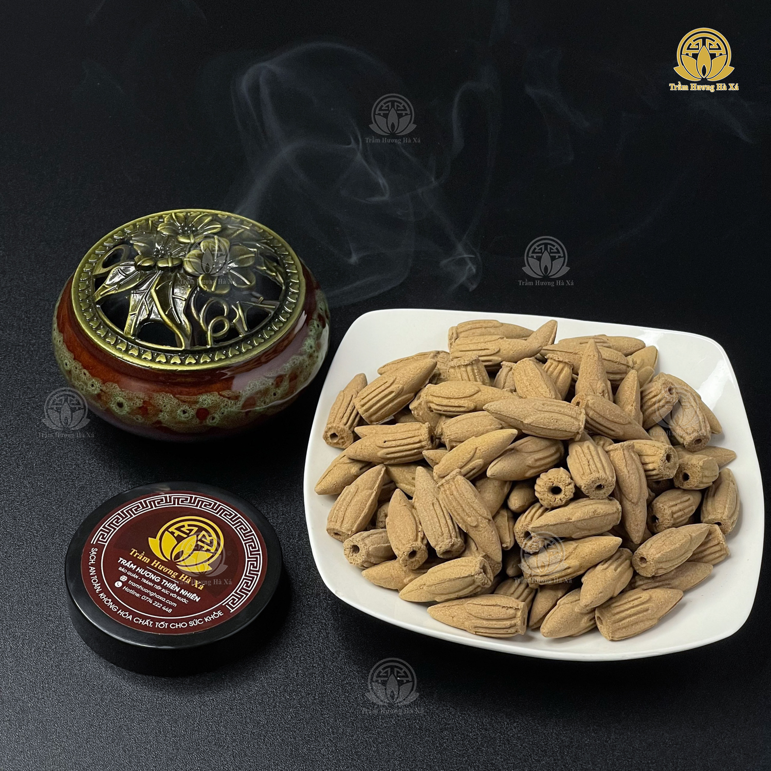 Nhang nụ trầm hương đốt xông nhà tẩy uế HÀ XÁ đồ thờ cúng phong thủy, xua đuổi vận xui, thu hút nguồn năng lượng tích cực, thanh lọc không khí, an toàn cho sức khỏe