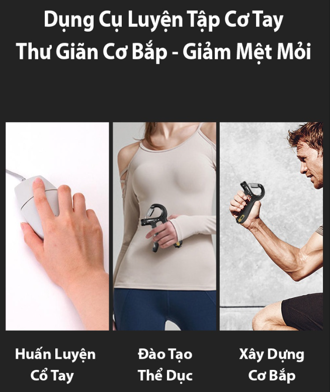 Kìm Bóp Tập Cơ Tay KUNO SPORT Bản Đếm Số Điện Tử Lực 5-60KG