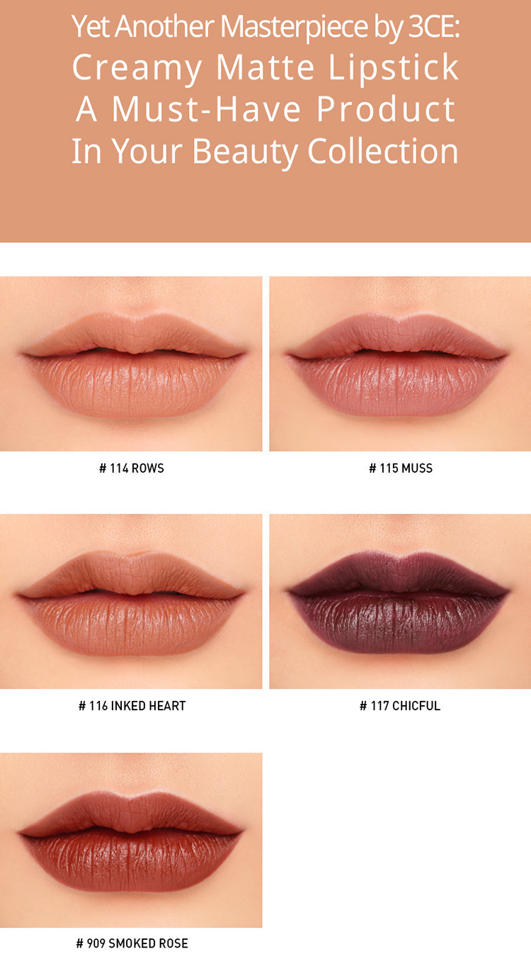 Son Thỏi 3CE Mood Recipe Matte Lip Color - 116 Inked Heart