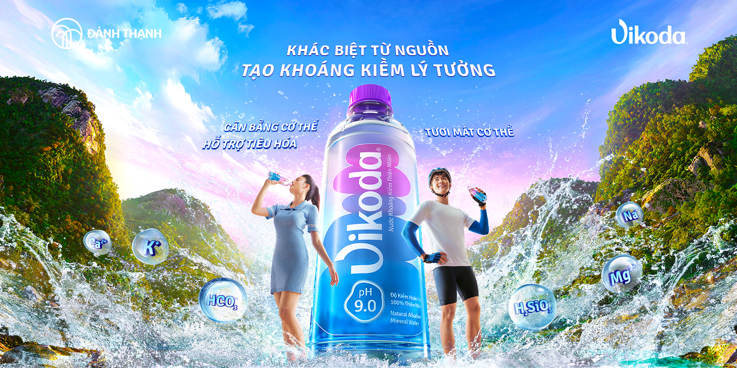 Lốc 6 chai Nước Khoáng Kiềm Thiên Nhiên Vikoda 500ml