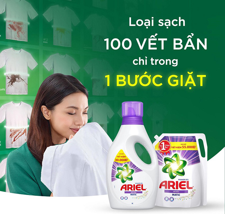 Nước Giặt Ariel Giữ Màu Dạng Chai (2.4Kg)