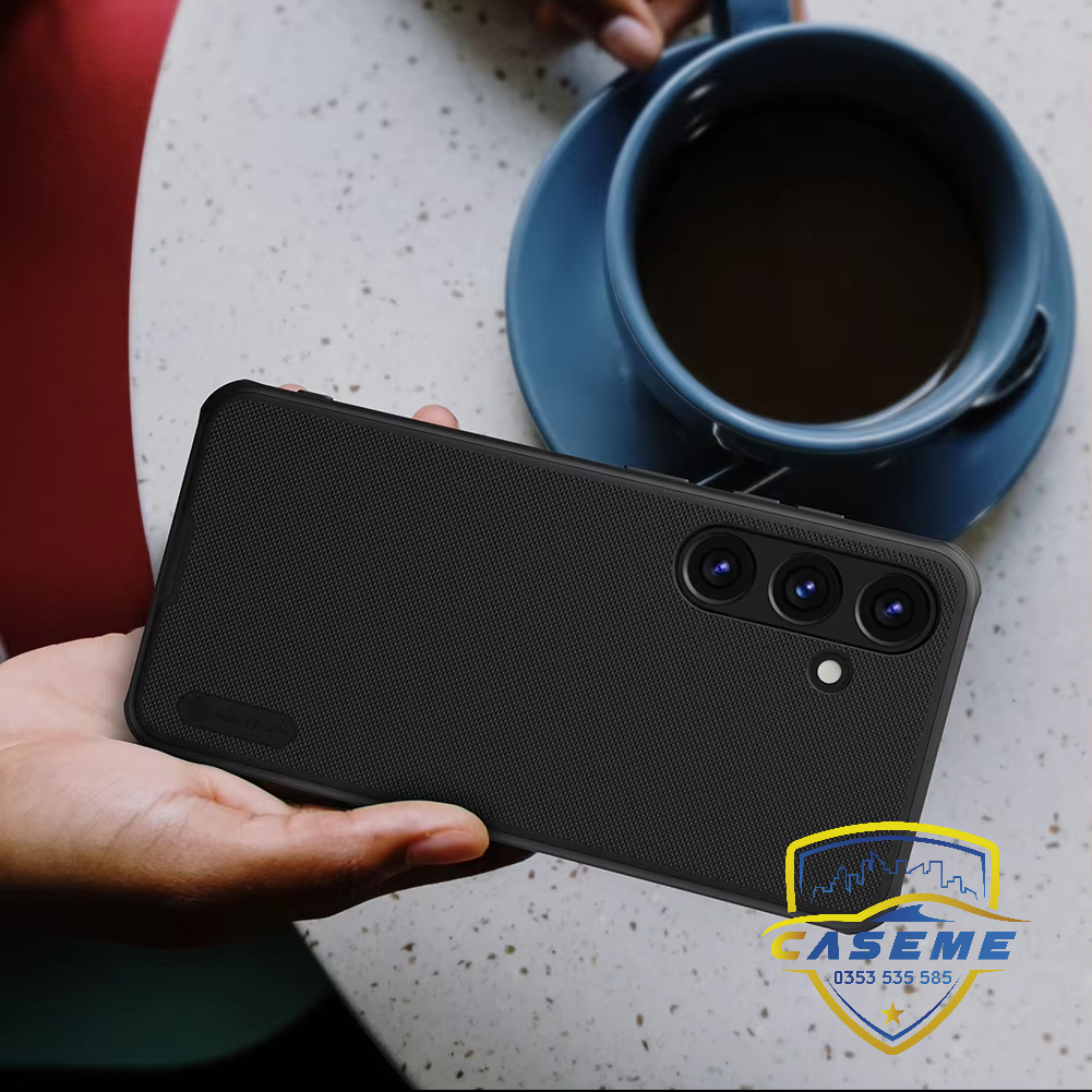 Ốp lưng cho Samsung S24 Ultra, Samsung S24 Plus, Samsung S24 hiệu NILLKIN Super Frosted Shield lưng sần viền mềm, bảo vệ camera, chống sốc, chống trơn, chống vân tay cao cấp - Hàng chính hãng.