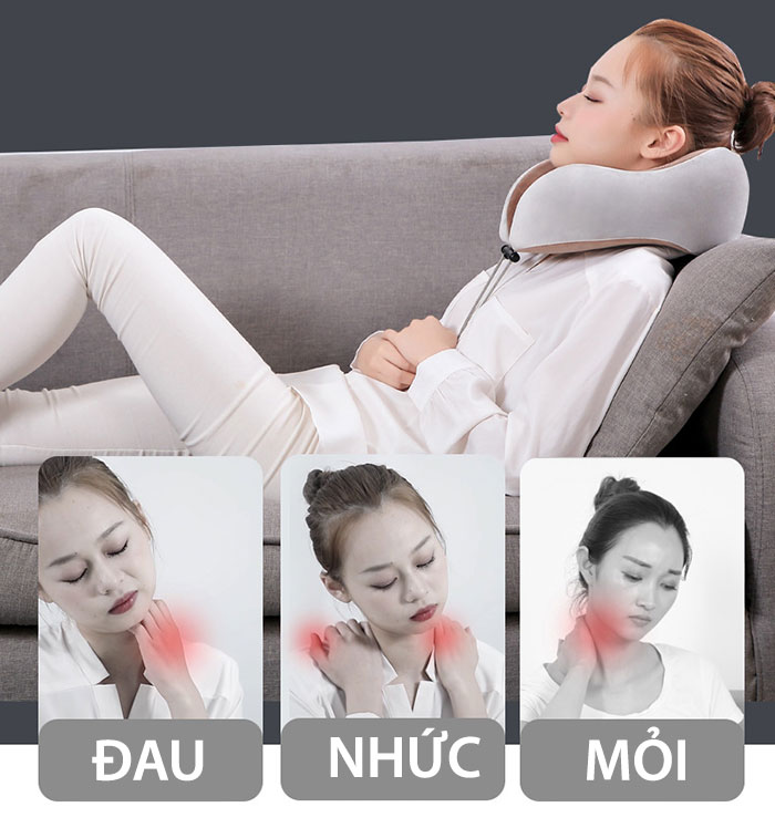 gối ngủ massage hinh chữ u