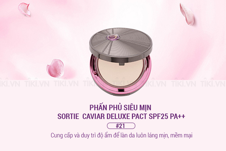 Phấn Phủ Siêu Mịn Caviar Deluxe Pact Spf25 Pa++ #21 Sortie