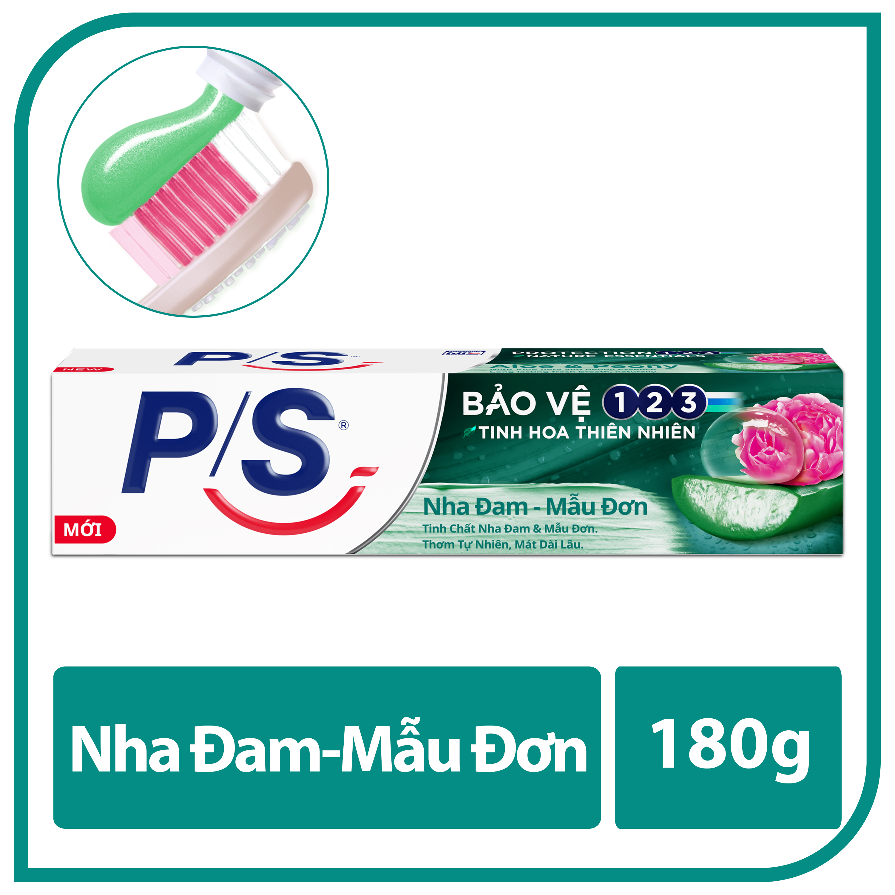 Kem Đánh Răng P/S Bảo Vệ 123 Nha Đam - Mẫu Đơn (180g)