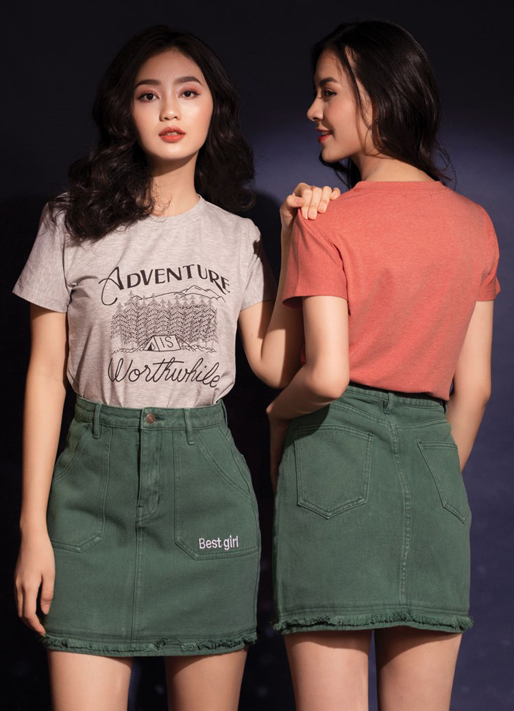 Chân Váy Thêu Best Girl Gumac CVJ12009