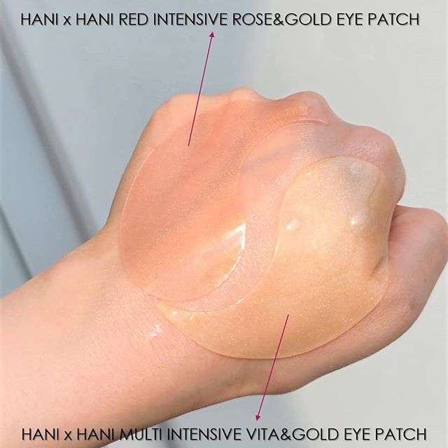 Mặt Nạ Xóa Thâm Và Nếp Nhăn Vùng Mắt tinh chất hoa hồng và vàng Hani x Hani 50G Hani x Hani Red Intensive Rose & Gold Eye Patch 1