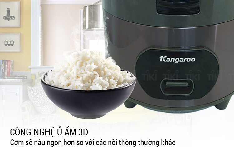 Nồi Cơm Điện Nắp Gài Kangaroo KG18R2 (1.8 Lít) - Hàng Chính Hãng