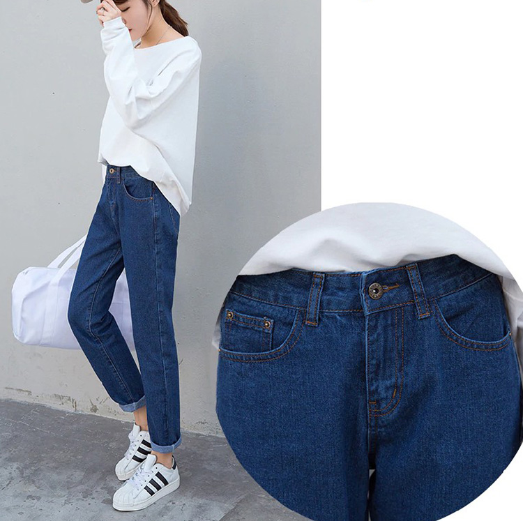 Quần Jeans Baggy Nữ Trơn