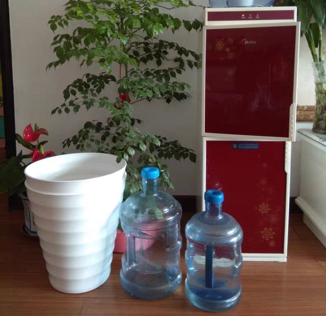 Combo từ 1 đén 2 chậu vòng tròn trồng cây cảnh bằng nhựa ABS bóng cao cấp  M 32 cm x C 35cm Màu trắng