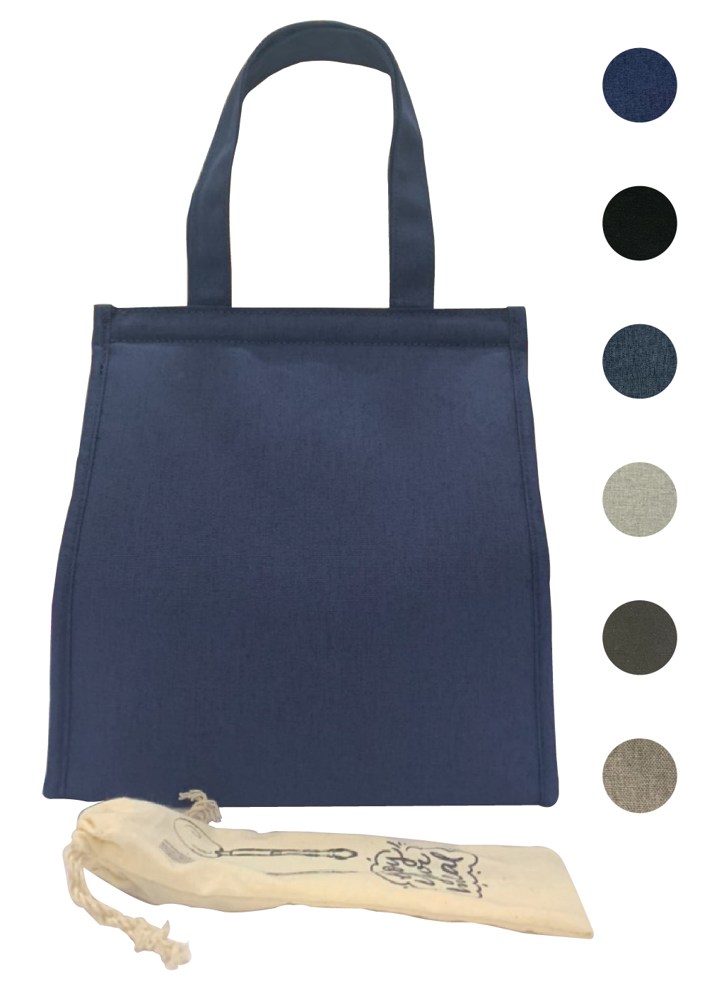 Túi đựng hộp cơm màu xanh navy