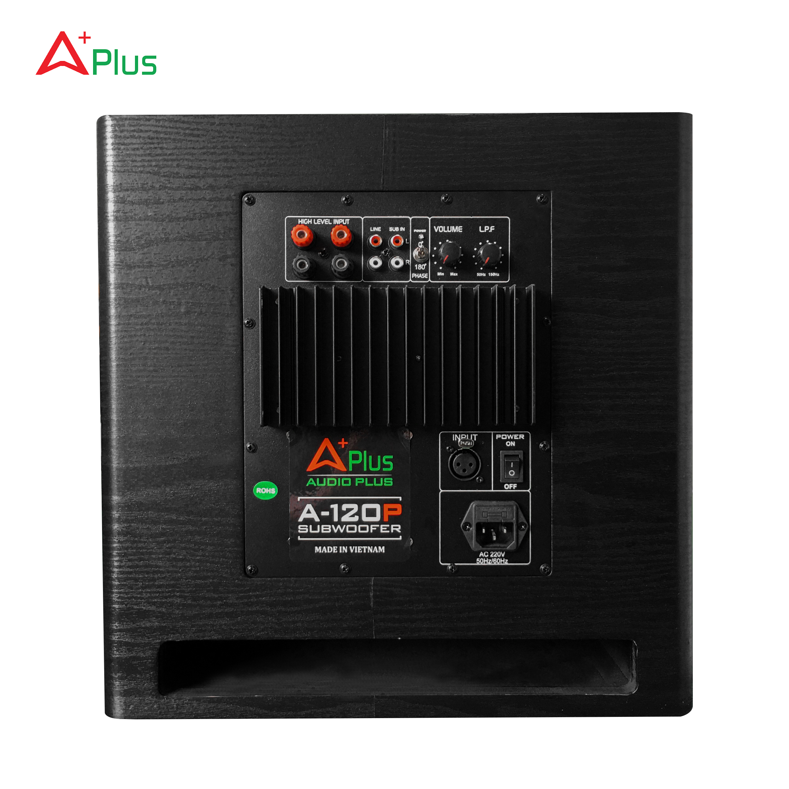 Mặt sau loa sub aplus a-120p