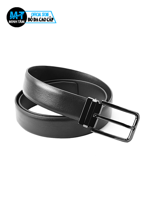 Thắt Lưng Dây Nịt Nam Da Bò 3 Lớp, Khóa Kim Lỗ Minh Tâm MT214-09 (120cm x 3,5cm) + Tặng Kèm Hộp Gói