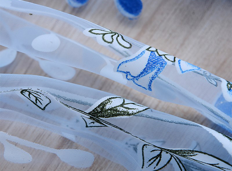 Lu x ury style curtains curtains window sheer voile tulip home cute pattern