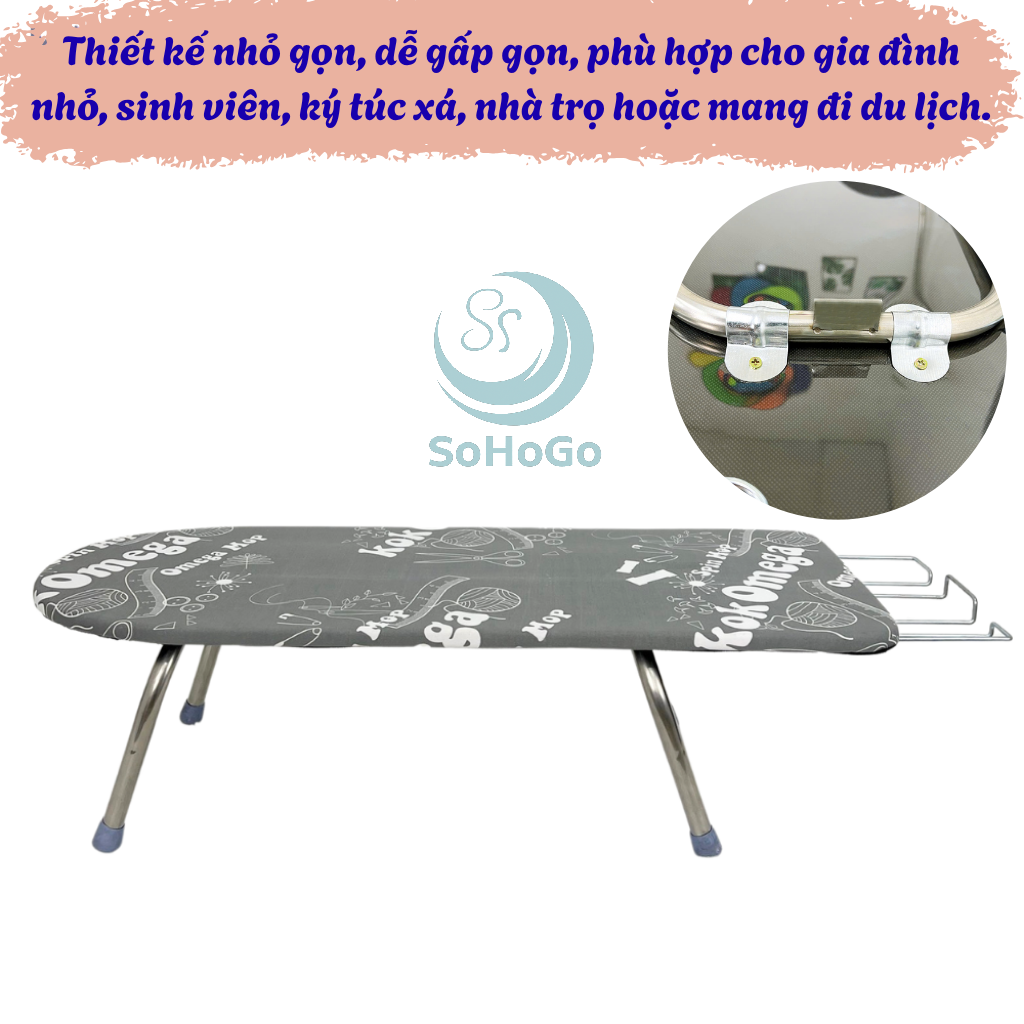 Bàn Ủi Mini– Kích Thước 30x80cm, Gấp Gọn, Chân Inox Bền Bỉ -Bàn Kê Ủi Quần Áo Mini – Gấp Gọn Tiện Lợi, Dùng Cho Gia Đình & Nhà Trọ -Bàn Ủi Mini Gấp Gọn – Nhỏ Gọn, Tiện Mang Đi Du Lịch, Dễ Bảo Quản