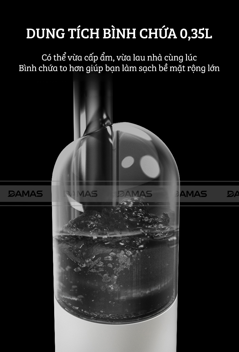 Cây Lau Nhà Phun Sương, Chổi Lau Nhà 360° Lau Sạch Khô Nhanh Cao Cấp Damas P1 Pro - Bản Lau To Giúp Lau Sạch Nhanh Chóng, Khớp Xoay 180 Độ Linh Hoạt - Thiết Kế Mới Tích Hợp Bình Chứa Dung Dịch Với Tốc Độ Phun Sương 0.1s - Hàng Chính Hãng