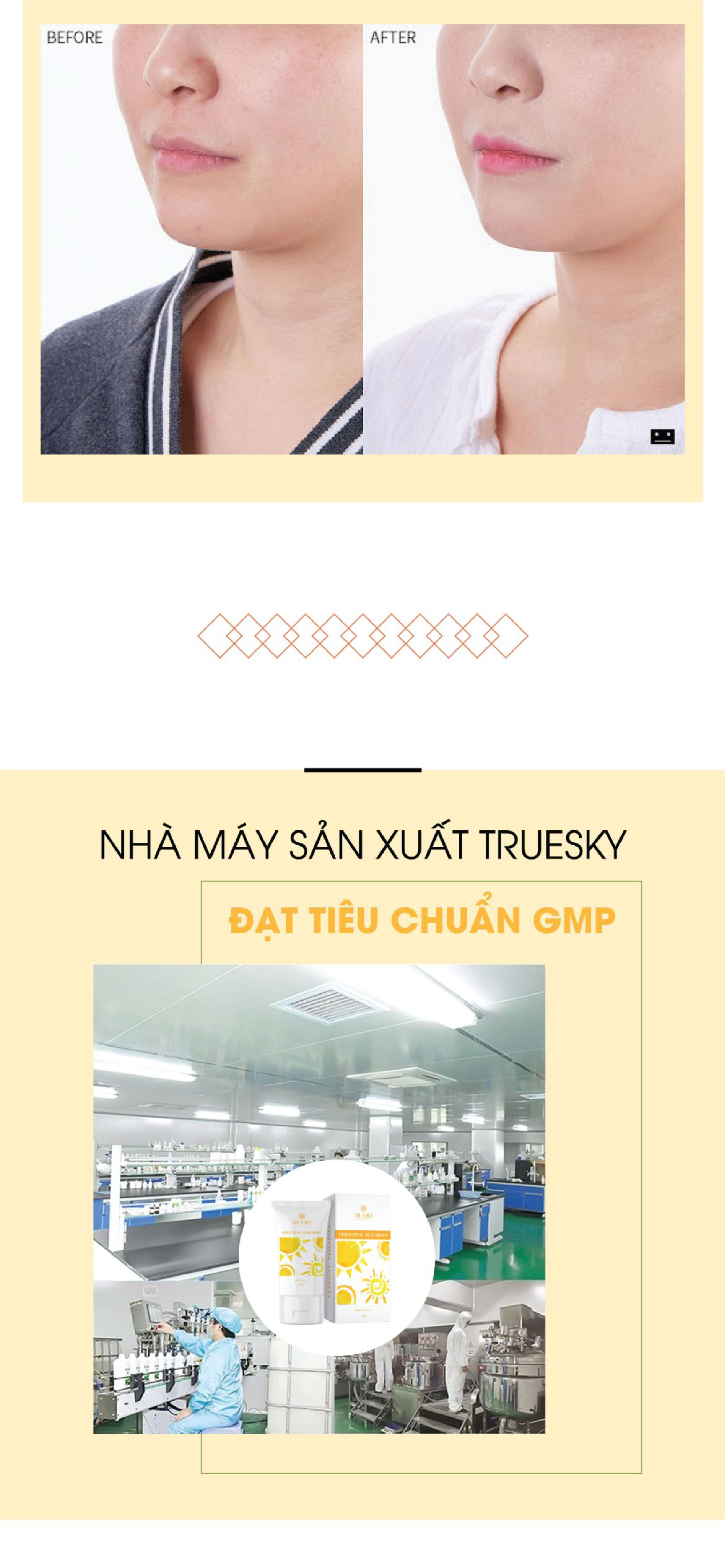 Kem chống nắng chiết xuất nhân sâm Truesky Effective Suncreen 30ml SPF 50+ PA+++