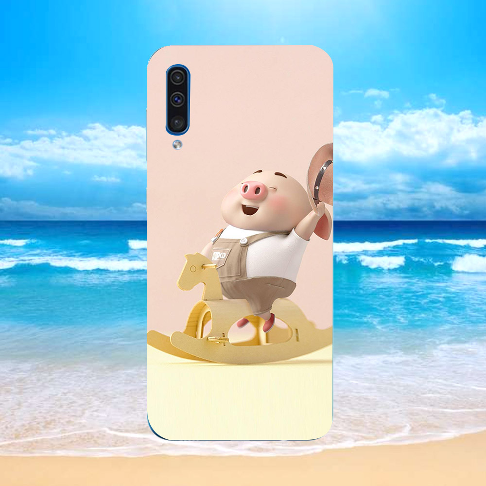 Ốp lưng cứng viền dẻo dành cho điện thoại Samsung Galaxy A10/M10 - Heo Dễ Thương MS HDTDD100
