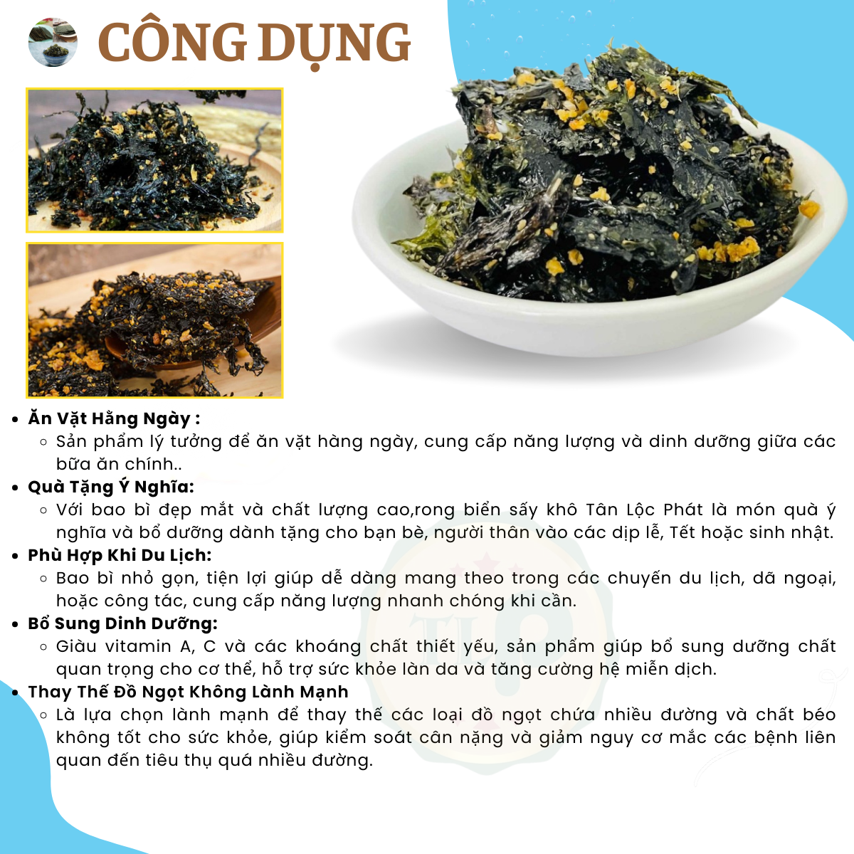 RONG BIỂN CHÁY TỎI TÂN LỘC PHÁT BỊCH 100G
