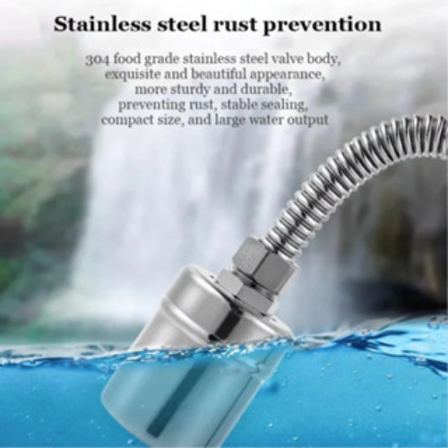 Van Phao Cơ Inox Thông Minh Thế Hệ Mới Tự Động Ngắt Khi Nước Đầy-Kèm Cuộn Su Non