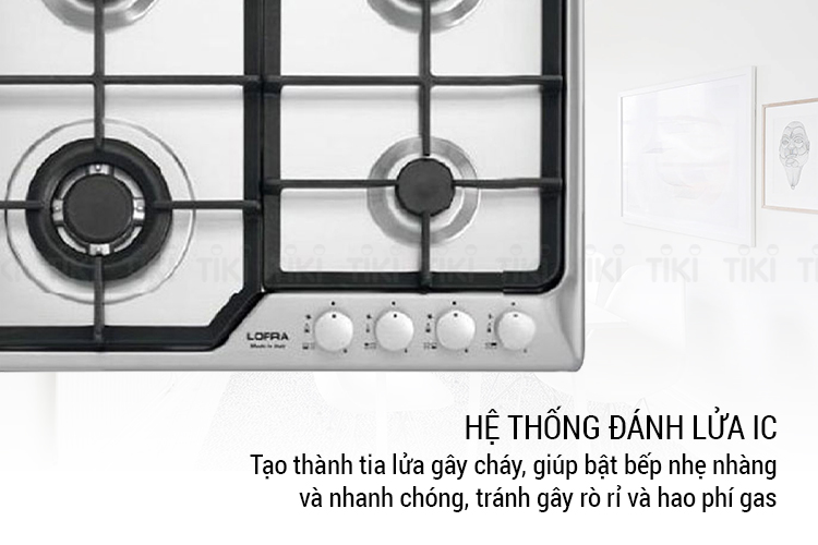 Bếp Gas Âm 4 Bếp Lofra Artes 60 HDS690 (60cm) - Hàng Chính Hãng