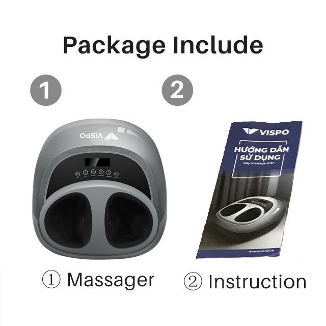 Máy Massage Chân VISPO VP-C21G - Máy Massage Lòng Bàn Chân, Mu Bàn Chân Công Nghê Hiện Đại, Xoa Bóp, Trườm Ấm Thư Giãn, giải tỏa Căng Thằng Mệt Mỏi