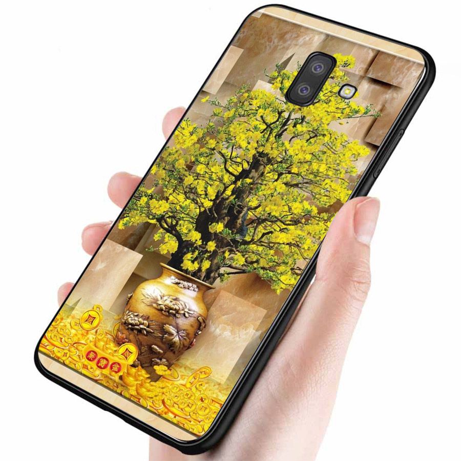 Ốp lưng điện thoại Samsung Galaxy J4 - Tranh Mai Đào MS MDAO032