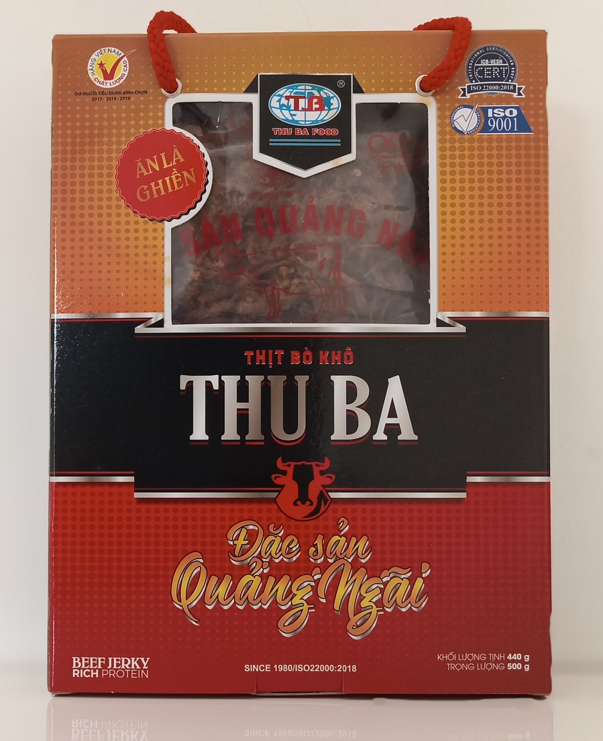 Bò Khô Thu Ba dạng sợi cao cấp 500gr
