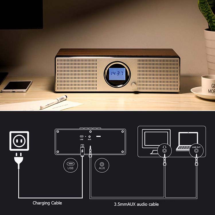 Loa Bluetooth Vỏ Gỗ Joyroom JR-M20 - Hàng Chính Hãng