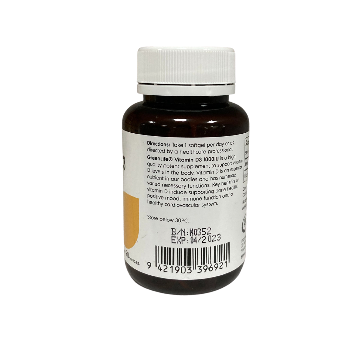 Viên Uống Bổ Sung Vitamin D3 1000IU Giúp Xương Chắc Khỏe, Hỗ Trợ Tim Mạch - Hộp 90 Viên