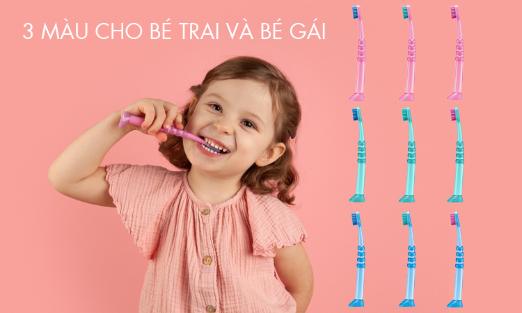 bàn chải răng trẻ em curaprox cs baby 0-4 tuổi 16