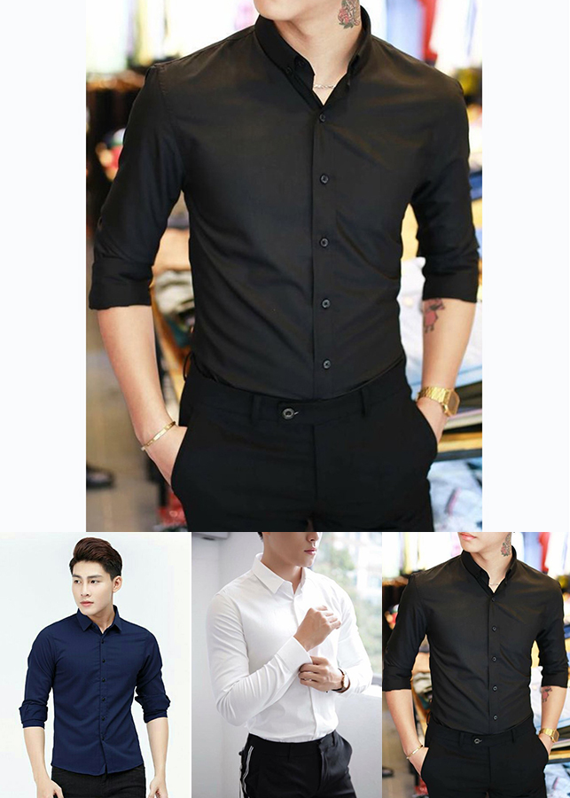 Áo Sơ Mi Nam Thời Trang Dài Tay Cổ Bẻ Thanh Lịch Body 32