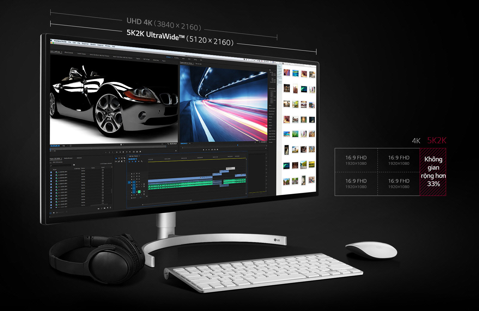 Màn Hình LG 34WK95U-W 34inch 5K2K UltraWide 5ms 60Hz Nano IPS Speaker - Hàng Chính Hãng