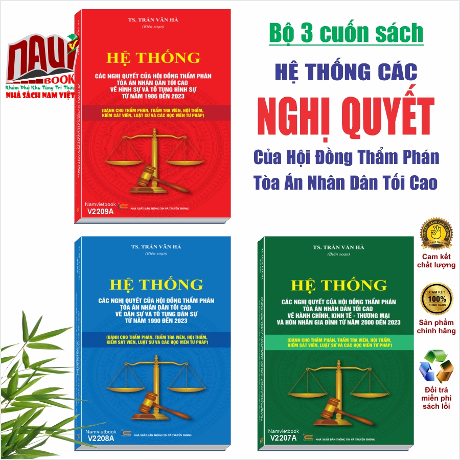Sách HỆ THỐNG CÁC NGHỊ QUYẾT CỦA HỘI ĐỒNG THẨM PHÁN TÒA ÁN NHÂN DÂN TỐI CAO (Dành cho Thẩm phán, Thẩm tra viên, Hội thẩm, Kiểm sát viên, Luật sư và các học viên tư pháp)