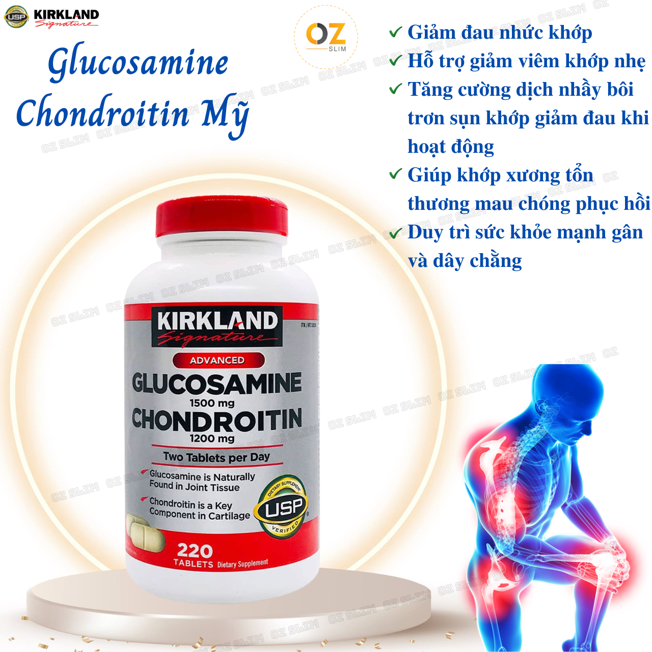 Kirkland Signature Glucosamine 1500mg Chondroitin 1200mg