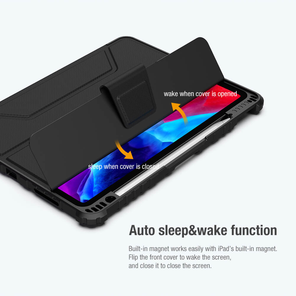 Bao da dành cho iPad Air 10.9/Air 4 có nắp bảo vệ camera Nillkin Bumper Leather -  Hàng chính hãng