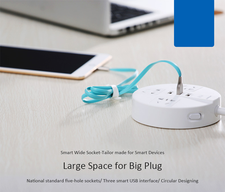 Ổ Cắm Điện Pisen KY-33(EP)(3 x AC, 3xUSB)