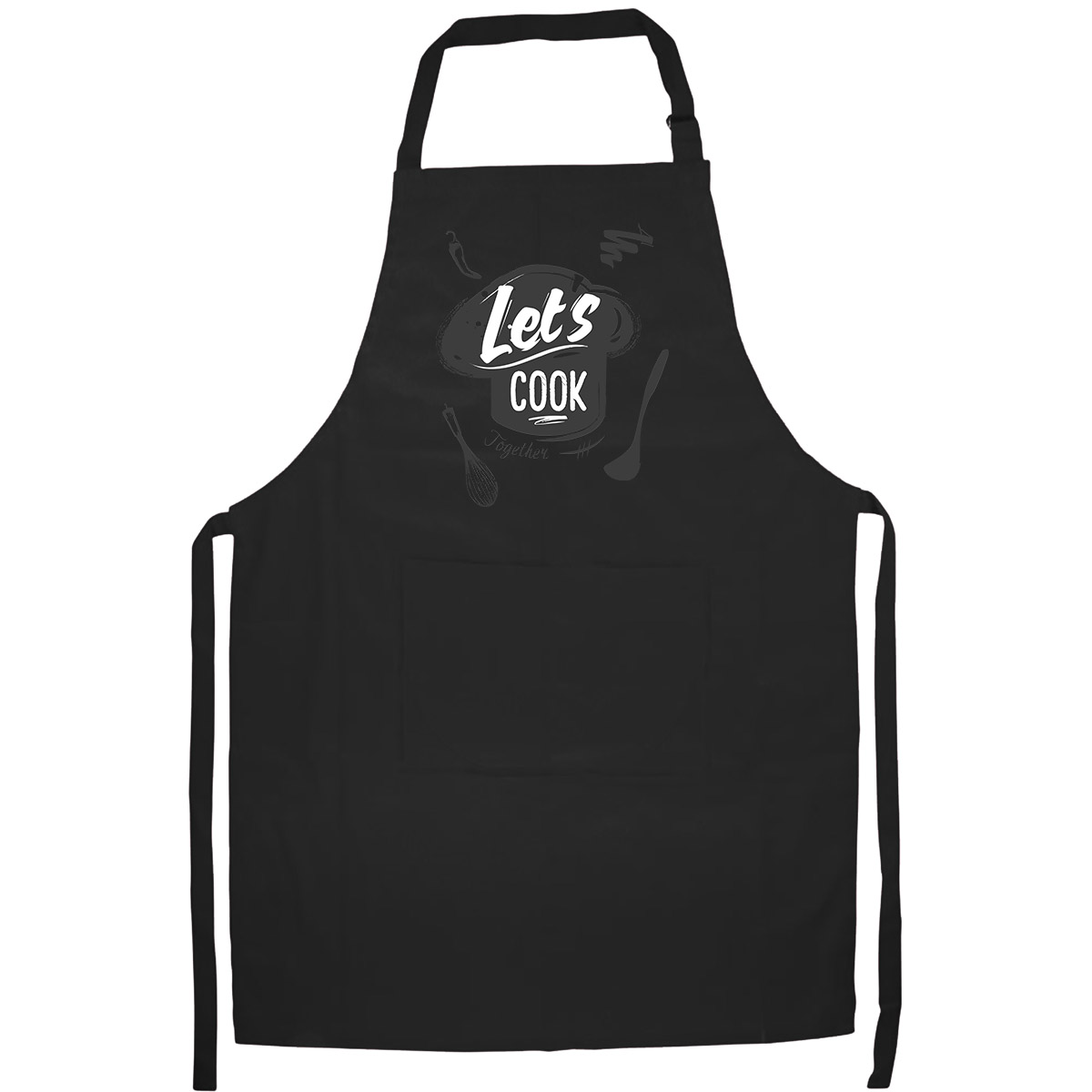 Tạp Dề Làm Bếp In họa tiết Lets cook