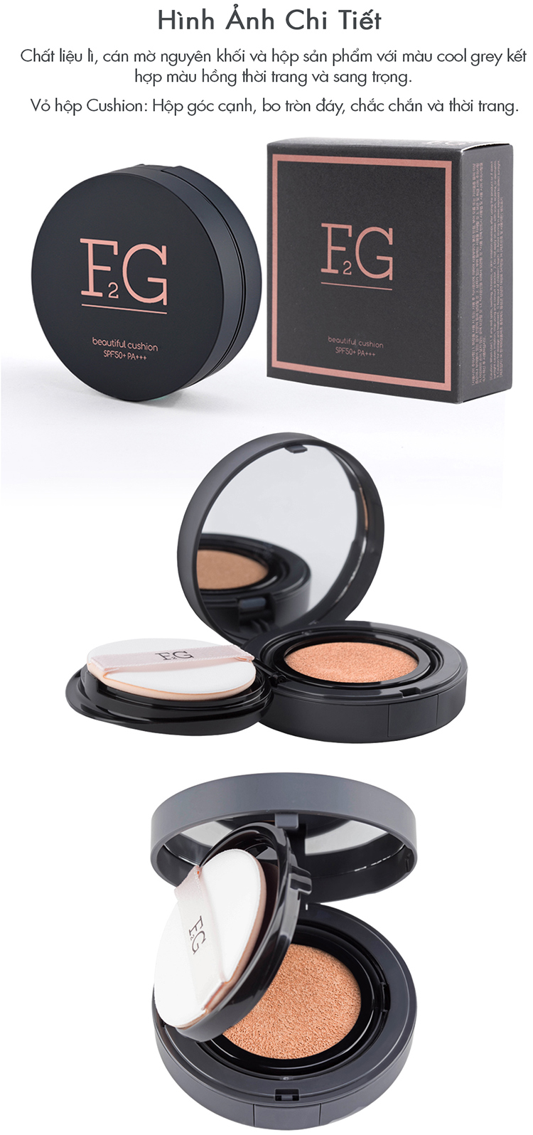 Phấn Nước F2G Beautiful Mochi Cushion SPF50+ Pa+++