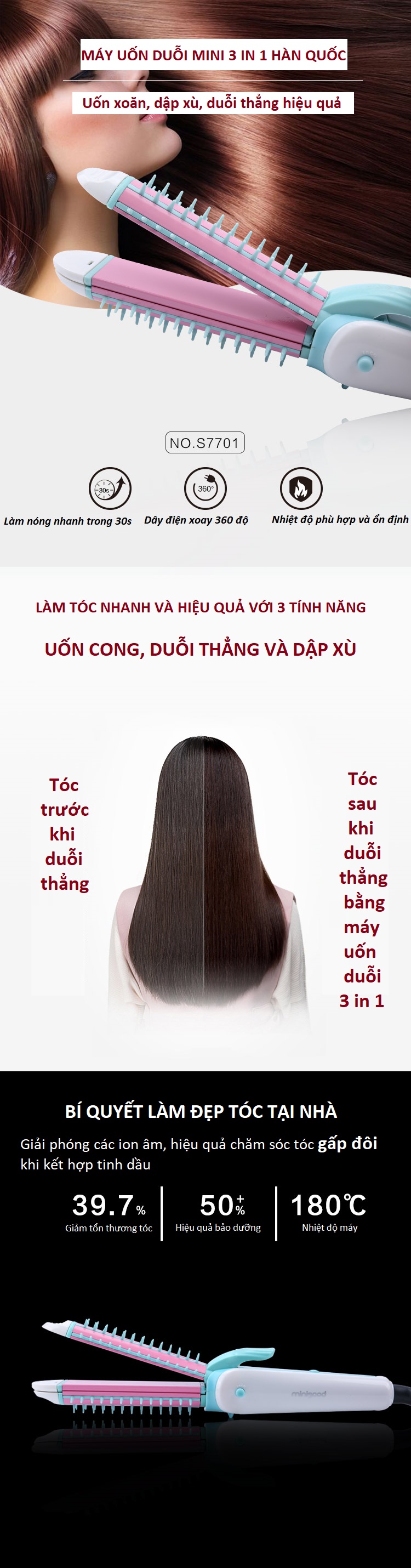 máy uốn duỗi 3 trong 1