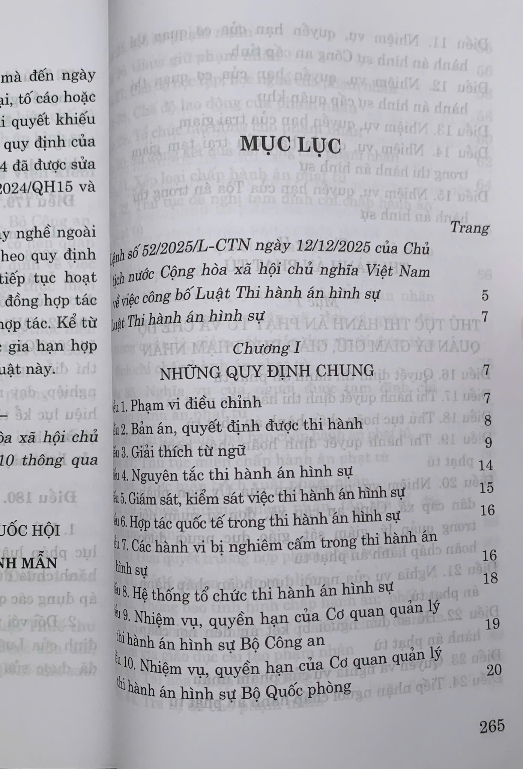 Luật Thi Hành Án Hình Sự (Hiện Hành)