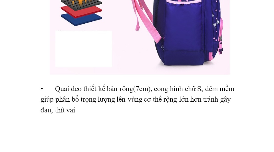 Ba lô siêu nhẹ chống thấm nước Sesame xinh yêu cho bạn gái