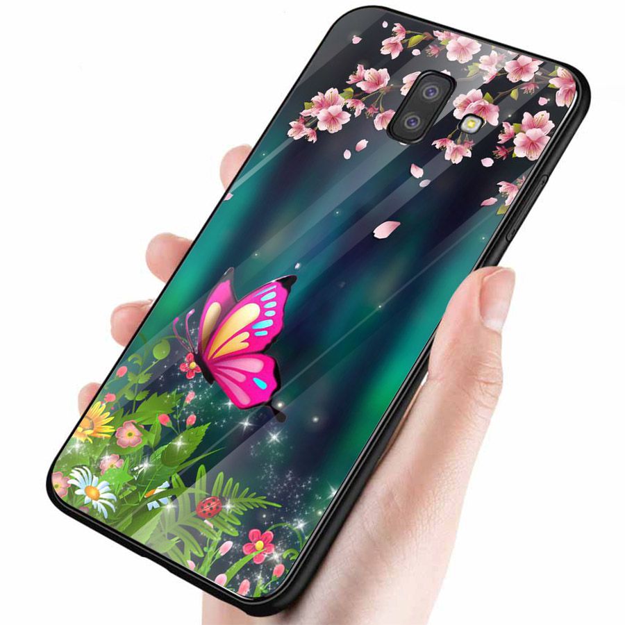 Ốp kính cường lực cho điện thoại Samsung Galaxy J4 - J6 - J6 PLUS - J6 PRIME - J8 - bướm đẹp MS ANH074