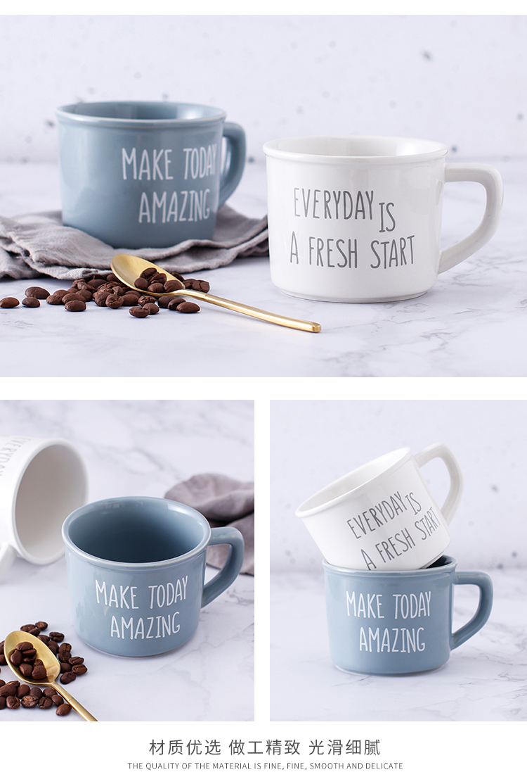 Bộ Hai Tách Cà Phê Gốm Trắng Và Xanh Jia Yi