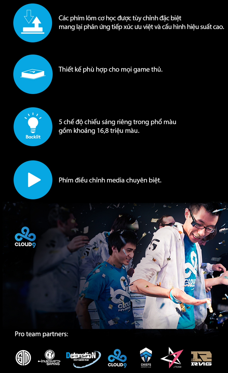 Bàn phím game có dây Logitech G213 Prodigy RGB Lightsync - Hàng chính hãng