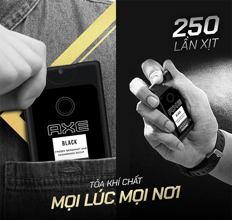 Combo 3 Nước Hoa Bỏ Túi Axe Black (17ml/chai)