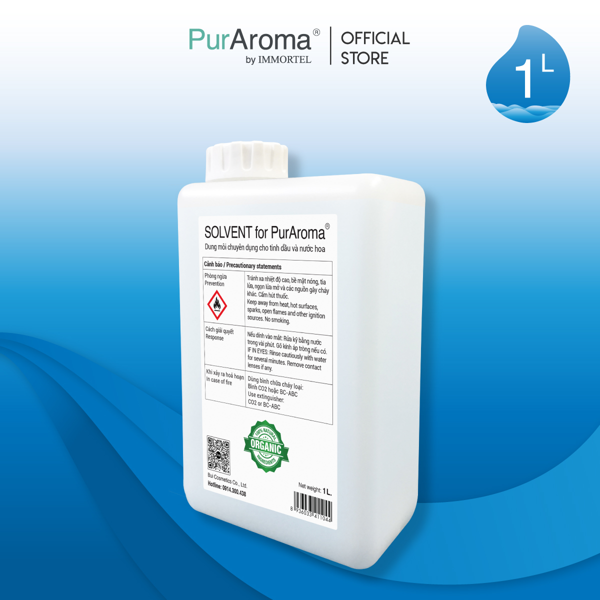 Dung Môi PurAroma Chuyên Dụng Cho Tinh Dầu Và Nước Hoa - 500mL 1L 2L - Chính Hãng Pháp