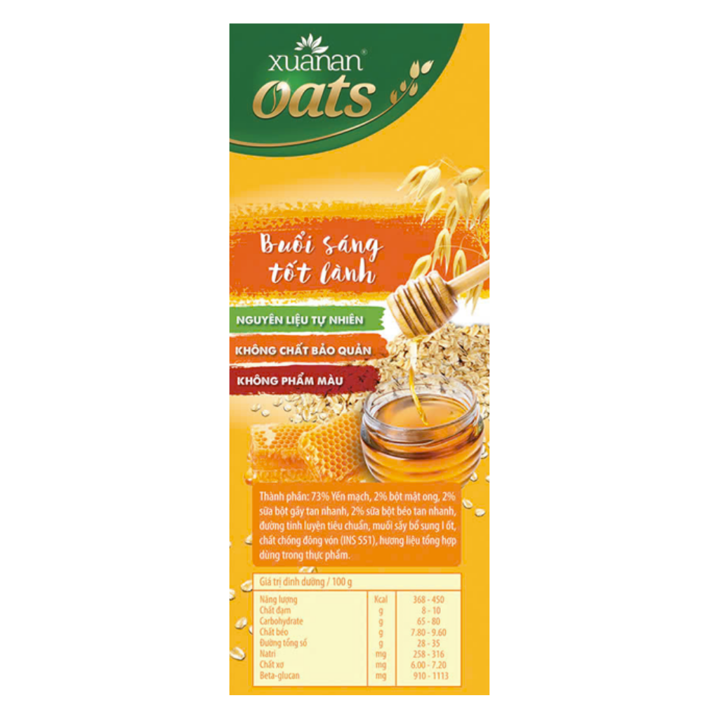 Yến Mạch Và Mật Ong Xuân An Hộp 384G {32g*12 gói}